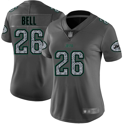 New York Jets Limited Gray Women LeVeon Bell Jersey NFL Football #26 Static Fashion->women nfl jersey->Women Jersey